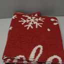 SHACOS Welcome Snowflake Christmas Door Mat 32”x48” Washable Non-Slip Rubber Backing Winter Holiday Xmas Doormats for Front Door, Dirt Resistant Low-Profile Floor Mat for Entryway Entrance, 2'8" x 4'