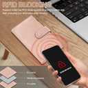 BKNOOU RFID Passport Holder Travel Wallet for Women, Compact Travel Passport Wallet with Zippered Coins Pocket, Leather Passport Cover Travel Wallet for Travel Essentials (Pink)