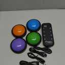 Teacher's Choice Light Up Game Buzzer System, Displays The Winning Player Loud, Unique Sounds for Each Buzzer, Great for Trivia Games, Family Feud, Jeopardy (8 Pack)