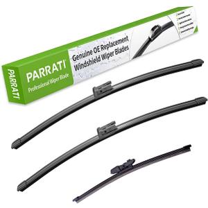 PARRATI® High Performance Premium All-Season Automotive Windshield Wipers with Rear Wiper Blades Replacement for 2015-2020 VW Golf GTI e-Golf,Easy to Install 26"+18"+11''(Set of 3)