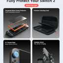 TRANSNOVO Carrying Case for Nintendo Switch 2 2025 - Travel Case with 24 Game Card Slots for Switch 2, All in One Cases Accessories Bundle with Screen Protector, 6 Thumb Grip, Stand, Pouch for Console