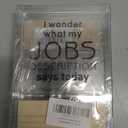 2 Pack Funny Office Decor Signs, I Wonder What My Jobs Clear Desk Decorative Acrylic Sign With Wooden Stand for Office Desk Table Shelf 