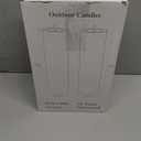 4" x 12" Flameless LED Waterproof Remote Pillar Candles, Timer Battery Operated Flickering Large Plastic White Outdoor Candles (Long Lasting 420 Hours, Pack of 2)