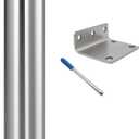 NSF/ANSI 42 Stainless Steel Whole House Water Filter Housing, 20" x 2.5" Sediment Water Filter System for Heavy Duty, Well & City Water, 1" NPT Port, Drain Valve Style A(Wing)