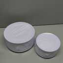 PULOTE 100PCS White Plastic Plates Disposable - Heavyweight 50 White Dinner & 50 Dessert/Salad Plates for Wedding, Party
