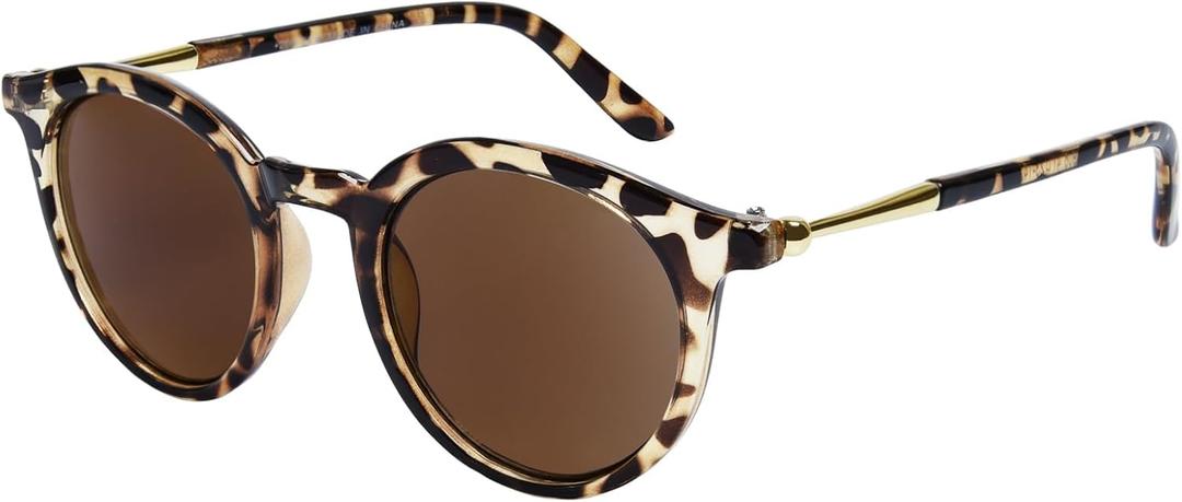 Reader Sunglasses for Women Classic Round Frame Full Lens Reading Sunglasses Outdoor UV400 Protection Eyeglasses (Tortoise)