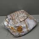 FUNBOY Gold & White Stripe Toboggan  Luxury Inflatable Snow Sled | Retro Holiday Stripe Design | Heavy-Duty Inflatable Winter Sled | Perfect for Snow Days & Holiday Fun