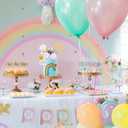 6 x Yisquar Unicorn Cake Decoration 12PCS Rainbow Cakes Topper Unicorn Birthday Cakes with Rainbow Heart Cloud Balloon Happy Birthday Decoration Ball Cupcake Picks for Boys Girls Party Baby Shower