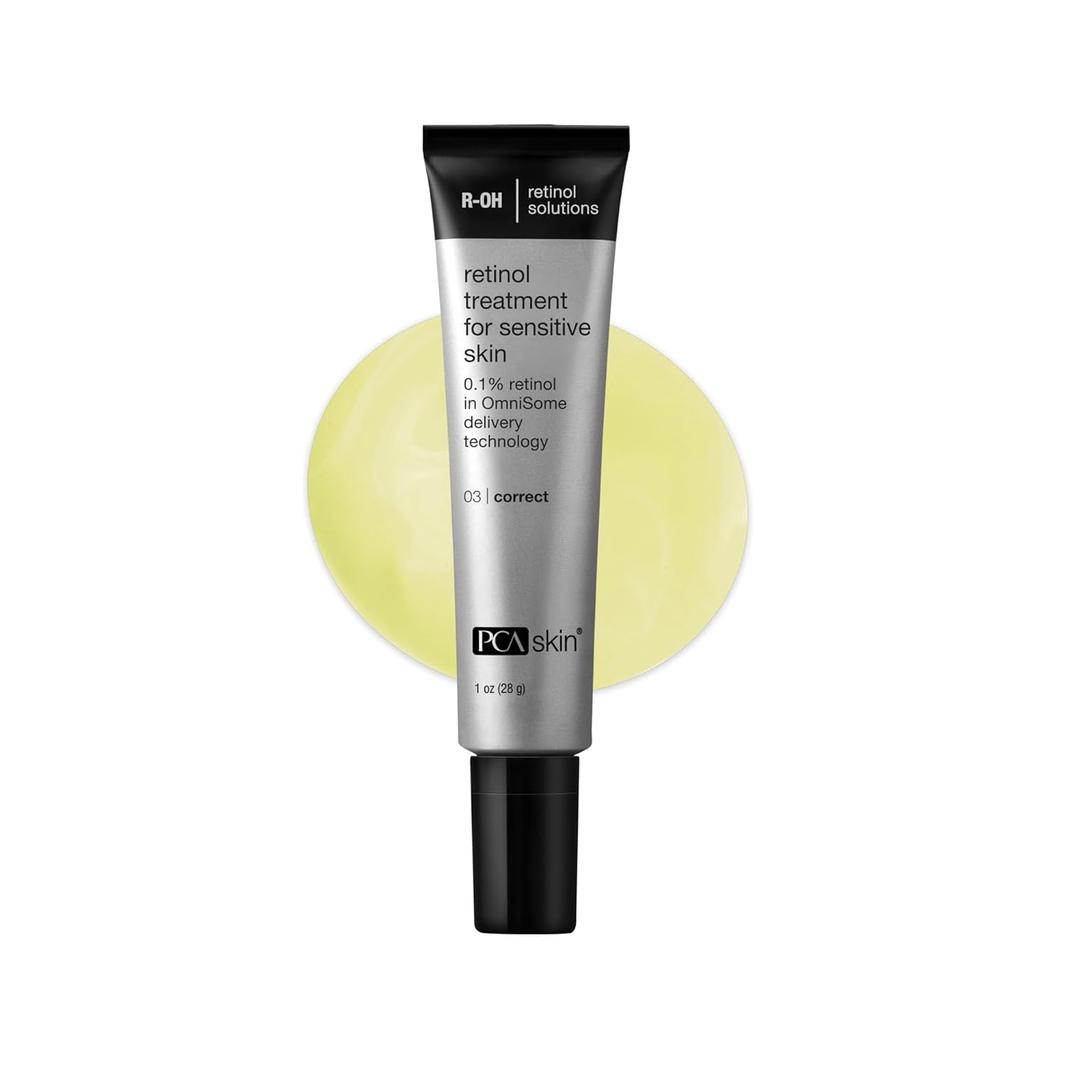 PCA SKIN Retinol Treatment for Sensitive Skin - Anti Aging Face Serum to Gently Reduce Redness & Minimize Fine Lines & Wrinkles - Contains Vitamin A & Hydrating Niacinamide (1 oz)