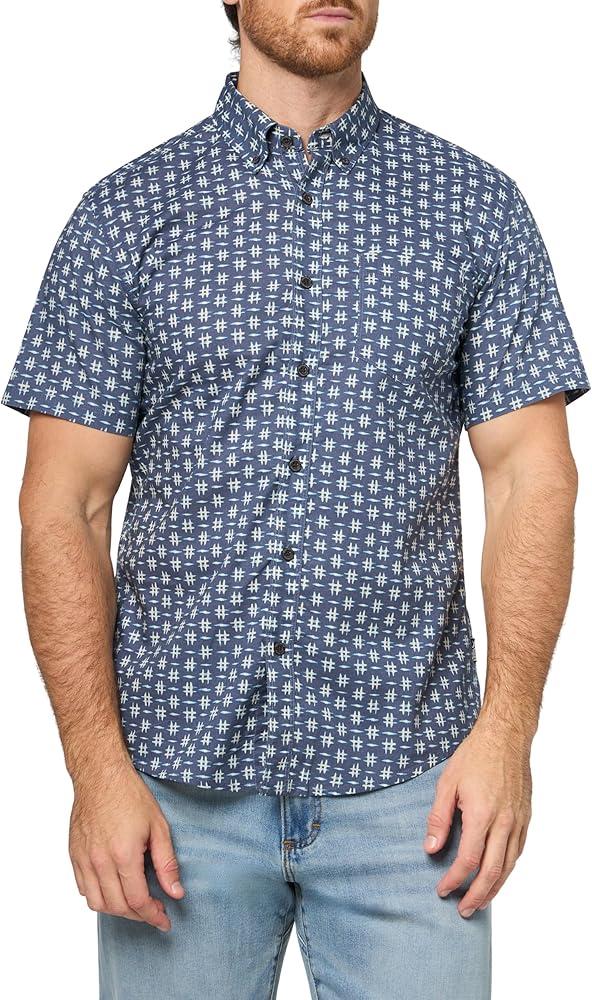 Eddie Bauer Mens Eddie Bauer Printed Baja Shirt,  4XL