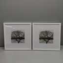 Egofine 14x14 White Picture Frames Set of 2, Matted to Fit 8x8 Pictures or 14x14 Pictures without Mat Covered by Plexiglass Wooden Square Photo Frame Poster Frame for Wall Hanging White