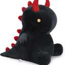 Ditucu Cute Dinosaur Plush Dino Stuffed Animal Plushies Toys Super Soft Dolls Birthday Gifts for Kids Girls Boys Black 10 inch