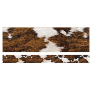 Eureka 846365 Wild Wild West Cowhide Extra Wide Decorative Classroom and Bulletin Board Trim for Teachers, 3.25" Wide with 37 Feet Total, Multicolor, 12 Strips
