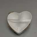 WHJY Set of 2 Porcelain Heart Shaped Bowls, 7 inches White Ceramic Dish Set for Valentines Day, Salad, Fruit, Cereal and Appetizer