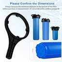 Heavy Duty Water Filter Wrench (6.38" Max Inner Diameter) for Big Blue-Style Filter Housings, fit for Whole House Water Filter Systems Using 4.5"x 10" or 4.5"x 20" Cartridges -Resistant to Deformation