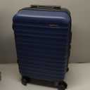 Amazon Basics 21" Hardside Carry-On Luggage with Multi-directional Wheels, Expandable for Up to 25% More Space, Scratch-Resistant Surface, Organized Interior, Navy Blue