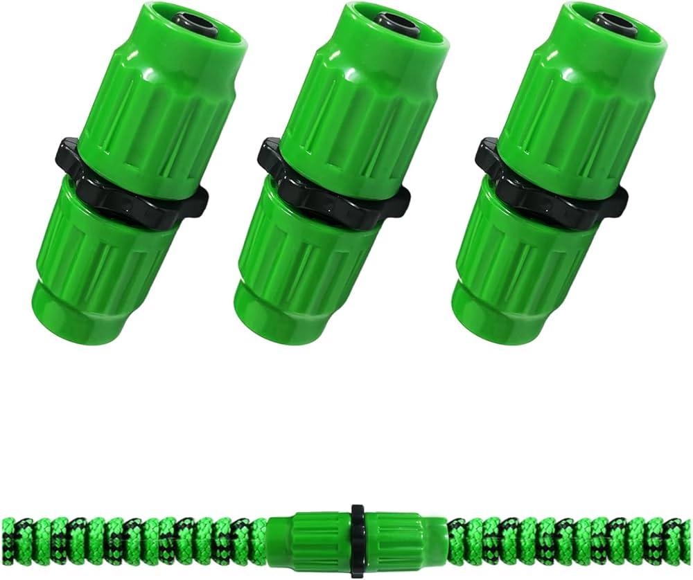 Expandable Garden Hose Repair Kit 4 Sets Double Channel Flexible Garden Hose Connector Repair Accessories Female Male Repair Accessories
