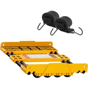 Heavy-Duty Adjustable Dolly Cart with 2 Elastic Strap Expands Up to 36" Wide, Supports Up to 2000 lbs for Moving Appliances, Furniture & Construction Materials with All-Terrain Durability