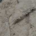 Kissonic Women's Long Faux Fur Coat Lapel Shaggy Winter Jacket Luxury Warm Furry Open Front Outerwear, Size Small