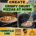 Round Pizza Stone for Oven 16 inch - Large Pizza Stone with Handles, Metal Pizza Peel, Pizza Cutter and Dough Tool - Baking Stone for Oven Bread - Thick Durable Cordierite Baking Stones