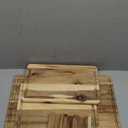 KOLWOVEN Wood Cutting Boards for Kitchen - Set of 3, Wooden Cutting Board Set with Holder for Chopping Meat, Cheese, Fruits, Vegetables, Knife Friendly Serving Tray