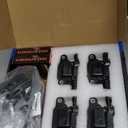 UF413 Ignition Coils Pack & Double Iridium Spark Plugs & 10.2MM Spark Plug Wires for Buick Rainier/Cadillac Escalade CTS/Chevy Silverado Impala Suburban Tahoe/GMC Envoy Sierra Yukon/Hummer H2 H3