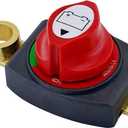 Ampper Top Post Battery Disconnect Switch 12V - 48V, Marine Battery Switch Disconnect Power Cut Shut Off for Car, RV and Boat (Negative, On/Off)