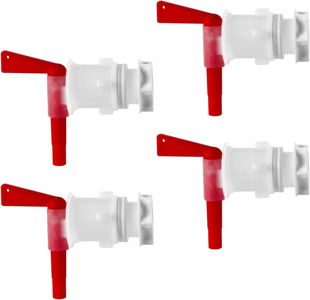 Bucket Spigot 5 Gallon Bucket Spigot, Plastic Bottling Bucket Spigot Fermenting Bucket Spigot for 5 Gallon Bucket Homebrew Wine Making Beer Fermentation Bucket Fermenter (4 Pack)