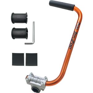 NeJesZoe Ergonomic Trimmer Handle Grip for Weed Wacker Extension Handle, Ergonomic String Trimmer Handle Lawn Trimmer Grips with Bracket Clamp for String Trimmer, Lawn Care, Landscaping (Orange)