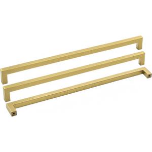 Goldenwarm Kitchen Cabinet Handles Brass Drawer Pulls - LSJ12GD458 Kitchen Drawer Handles Knobs and Handles for Dresser Drawers Gold Pulls 10 Pack