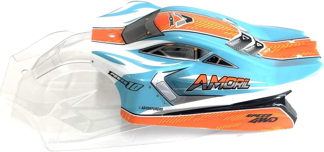 AMORIL PVC On Road Drift Car Body - 2x PVC Car Shell RC Racing Accessories Cyan/Clear (DIY Painting) 4x4 Pre-Cut Body Pro-Line Racing Pickup Truck