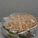 Picnic Basket with Blankets and Bamboo Plates Picnic Supplies Set Basket with Lid and Handle Wicker Picnic Basket Sturdy Woven Body with Washable Lining for Camping (White)