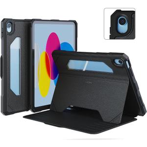 UZBL Mag Folio Case for 2025 iPad 11th Gen A16 & 10th Gen 2022 10.9-inch - Multiple Viewing Magnetic Angles, Ultra-Protective Cover (1-Pack)