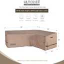 ULTCOVER Patio L-Shaped Right Facing Sofa Cover Waterproof for 4-Seater Outdoor Sectional Furniture Couch 85”W (Back Length) x 58”W (Right Side)