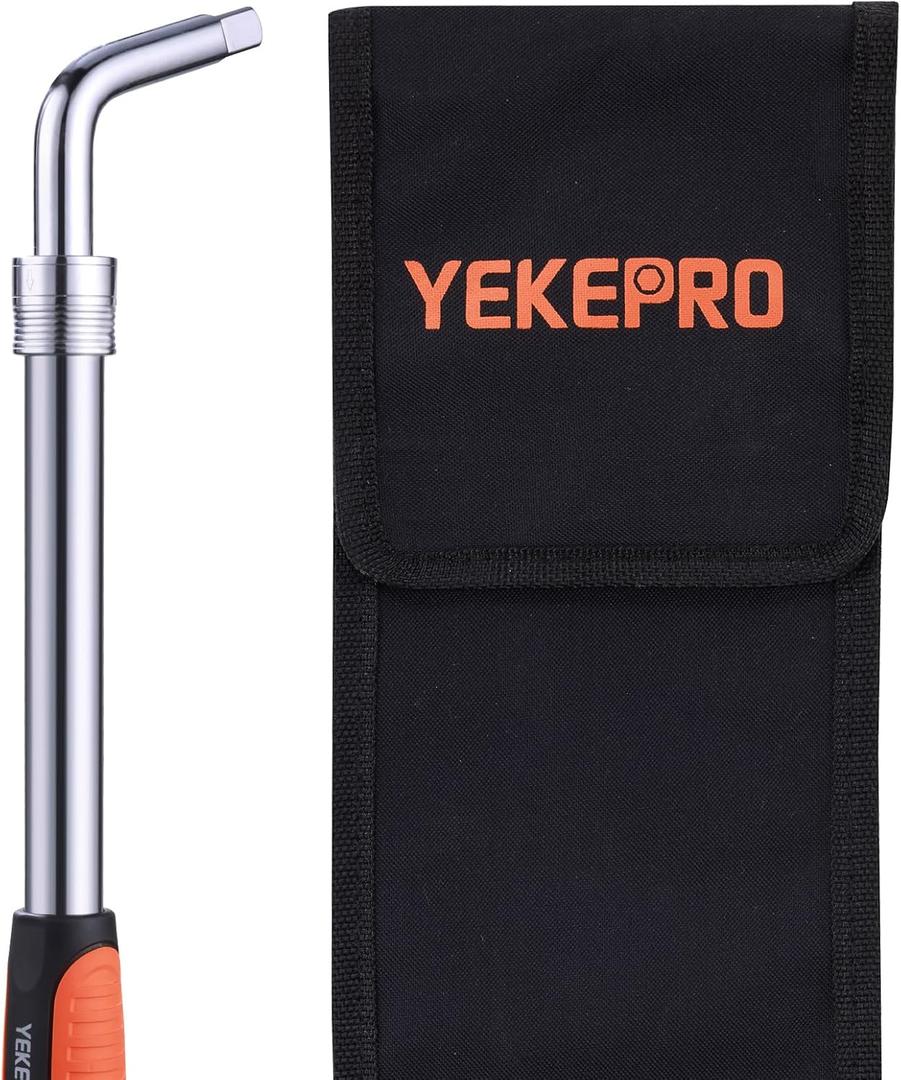 Telescoping Lug Wrench, Wheel Wrench with Storage Pouch, Compatible with Most Vehicles (20.7in Wrench - Only)