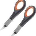 Slice Precision Knife | Finger Grip for Precision and Control | Safe Ceramic Blade Lasting 11x Longer than Metal | 2 Pack