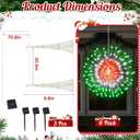 3 Set Christmas Solar Firework Lights Outdoor 120 LED 8 Modes Waterproof LED Hanging Fairy Lights for Christmas Garden Patio Yard Holiday Decoration(Multicolor,Double Style)