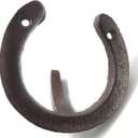 TIHOOD 4PCS Coat Hooks Vintage Wall Hanger Cast Iron Horseshoe Hooks Heavy Duty Clothes Hanger for Hanging Coat Hat Key Towel