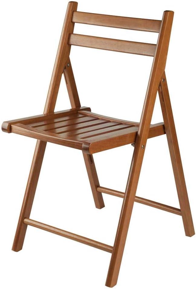 Winsome Robin Folding Chair Set, No assembly, Teak, Set of 4 (17.64W x 19.8D x 32.68H In)