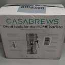 CASABREWS CM5418 Espresso Machine 20 Bar, Compact Espresso Maker with Steam Milk Frother, Stainless Steel Coffee Machine with 34oz Removable Water Tank for Cappuccino, Small Latte Machine, Silver