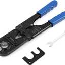 Delgada PEX Crimping Tool 1/2" & 3/4" Combo PEX Crimper Kit for Crimping Copper Rings with Go/No-Go Gauge ASTM F1807 Standard Compliant
