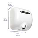 XLERATOR Excel Dryer XL-BW 1.1N High Speed Commercial Hand Dryer, White Thermoset Cover, Automatic Sensor, Surface Mounted, Noise Reduction Nozzle, LEED Credits, 208/277 Volts (2 Pack)