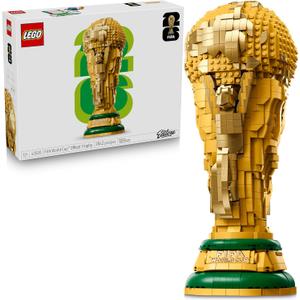 LEGO Editions FIFA World Cup Official Trophy Building Set - Kit for Display in Bedroom, Home Office, Book Shelf - Soccer Fans Collectible - with World Cup 2026 Minifigure - Gift for Fans - 43020