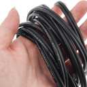 RTNLIT 12FT Lamp Cord with On/Off Button Switch and Polarized Plug, Stripped Ends Ready for Wiring, 18AWG SPT-2 Replacement Power Cord, Black