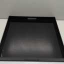 Bam & Boo 20" x 20" x 2" Square Natural Bamboo Ottoman Tray with Handles, Black