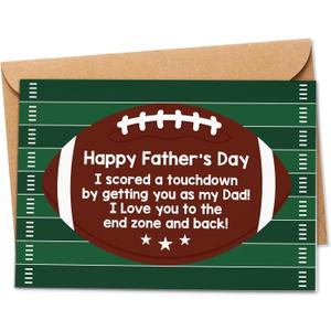 11 x Fathers Day Card from Daughter, Son, Kids - Fathers Day Gift for Dad from Daughter, Son, Kids, Wife - Happy Father's Day Card for Dad, Husband - Funny Fathers Day Card with Kraft Envelope