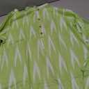 SKAVIJ Men's Pure Cotton Printed Kurta Pajama Set Ikat Design Casual Ethnic Dress (Lime Green, S)