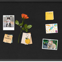 Cork Board with Linen Black,Bulletin Board 30"x20",Corkboards for Office Home School Message Board or Vision Board Decoration