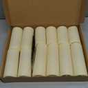 Enido Flameless Candles Led Candles Pack of 12 Battery Candles (D2.15'' x H4''5''6'') Waterproof Outdoor Indoor Candles with 10-Key Remotes and Cycling 24 Hours Timer (Plastic)