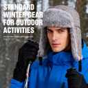 Winter Hat for Men Women Trapper Hat with Ear Flaps, Windproof Russian Trooper Hat for Cold Weather Hunting Skiing